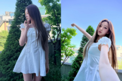 「夏の妖精」青空の下で写真集の1ページ…H1-KEYフィソが披露した純白ミニドレス姿