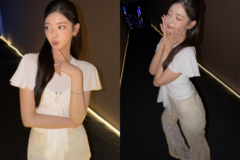 ITZYリア、モロッコ公演後の舞台裏ショット…オールホワイト姿にゴールドジュエリーが映える