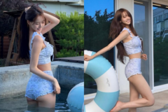 「わあ、夏だ」ミス・コリア出身インフルエンサー、フリルビキニで近況公開…プールで見せた笑顔に反響