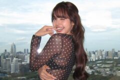 ドット柄シースルーにレースブラレット、露出感を洗練させたリサの夏スタイル