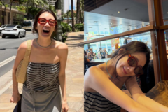 50代とは思えない軽やかな着こなし…『冬ソナ』女優、ハワイ休暇で見せた飾らない素顔