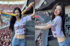 「次は“勝利の女神”に…」始球式に登場した人気アイドル、応援したチームは敗戦…愛あるコメントが話題