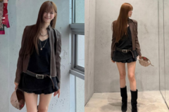 夏にロングブーツは重すぎる？人気ドラマ出演女優が見せたミニスカート×ヴィンテージジャケットの意外な着こなし